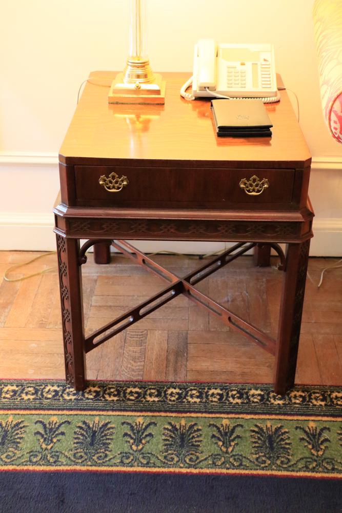 Pair of Mahogany Chippendale inlay stands, (1 of 1)