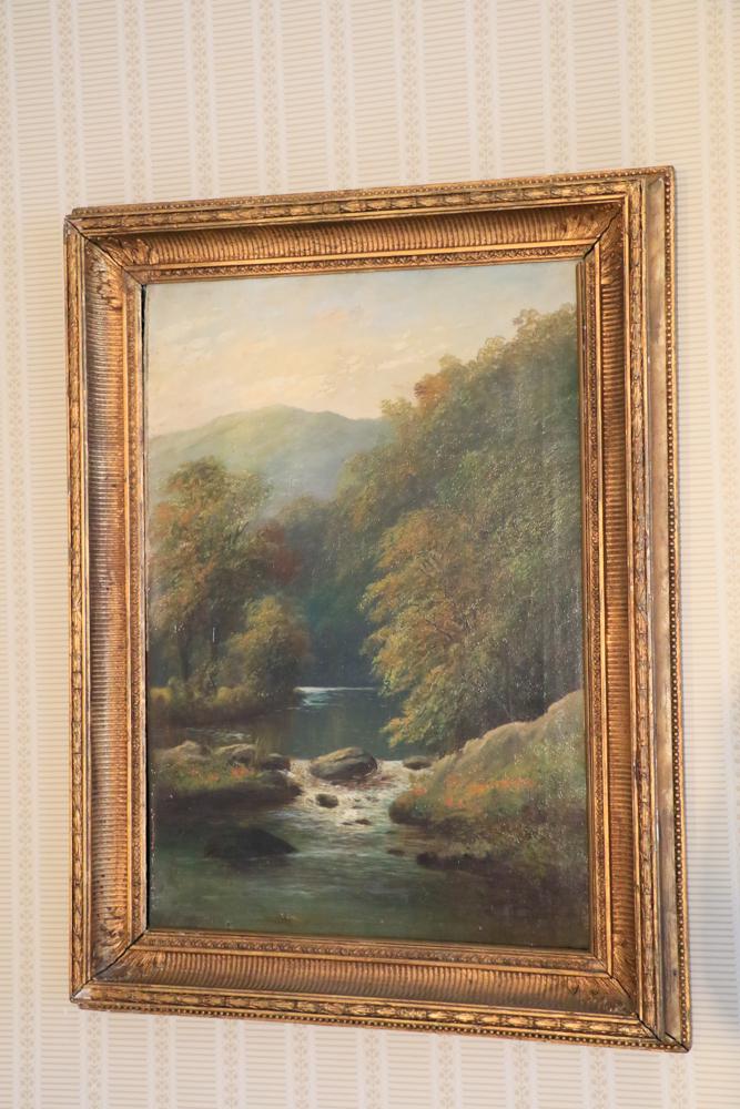 19th century New York river landscape, oil on canvas, (1 of 1)