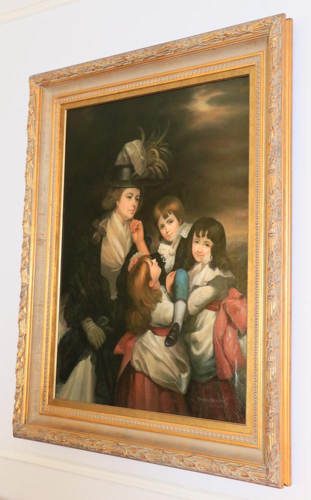 Picture of Woman and Children on canvas, signed James (1 of 1)