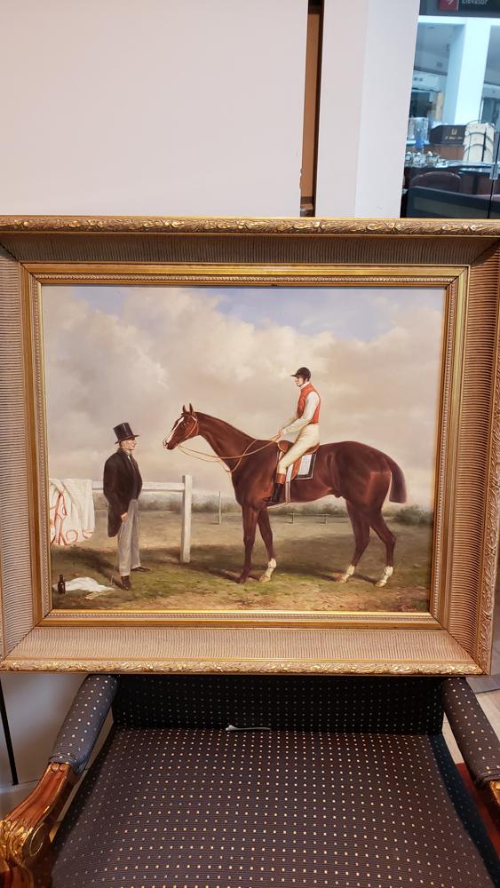Oil painting, horse race (1 of 1)