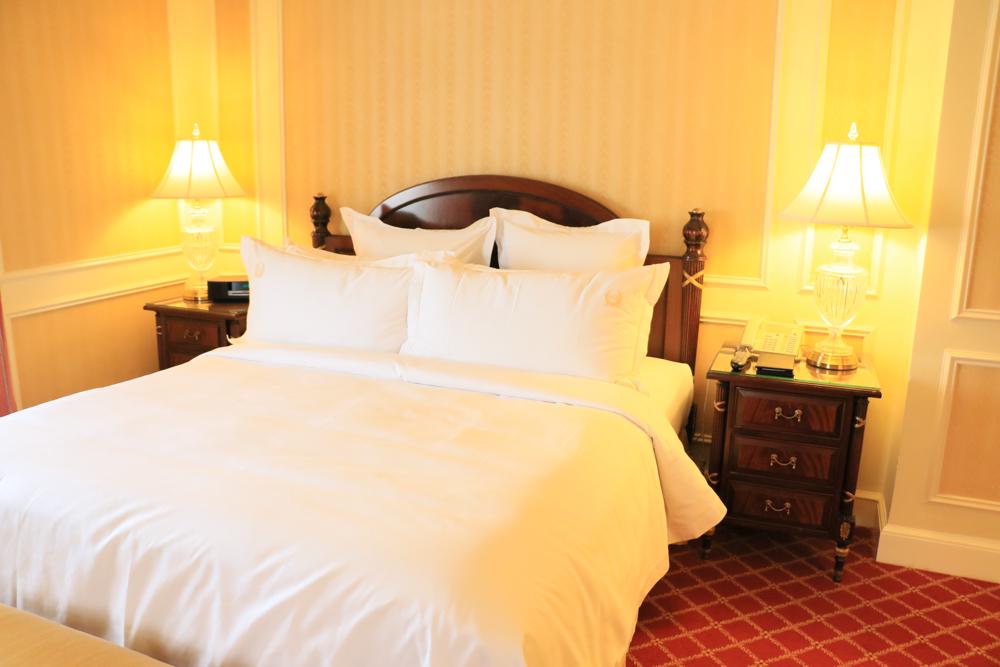 French Empire style king bed, mahogany Head board with (1 of 1)