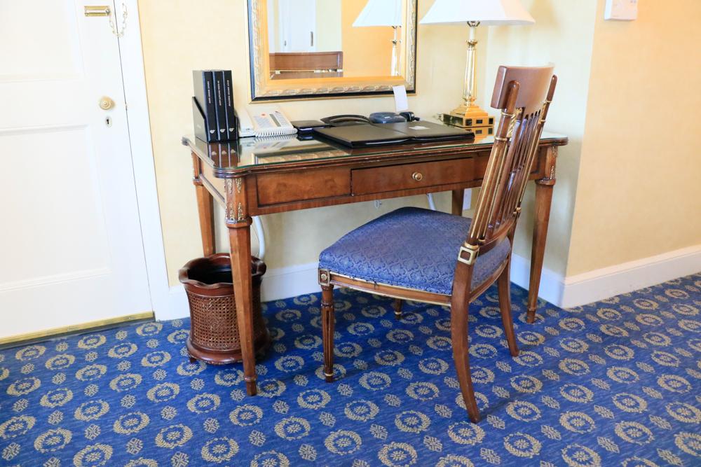 French burlwood mahogany - writing desk with brass (1 of 1)