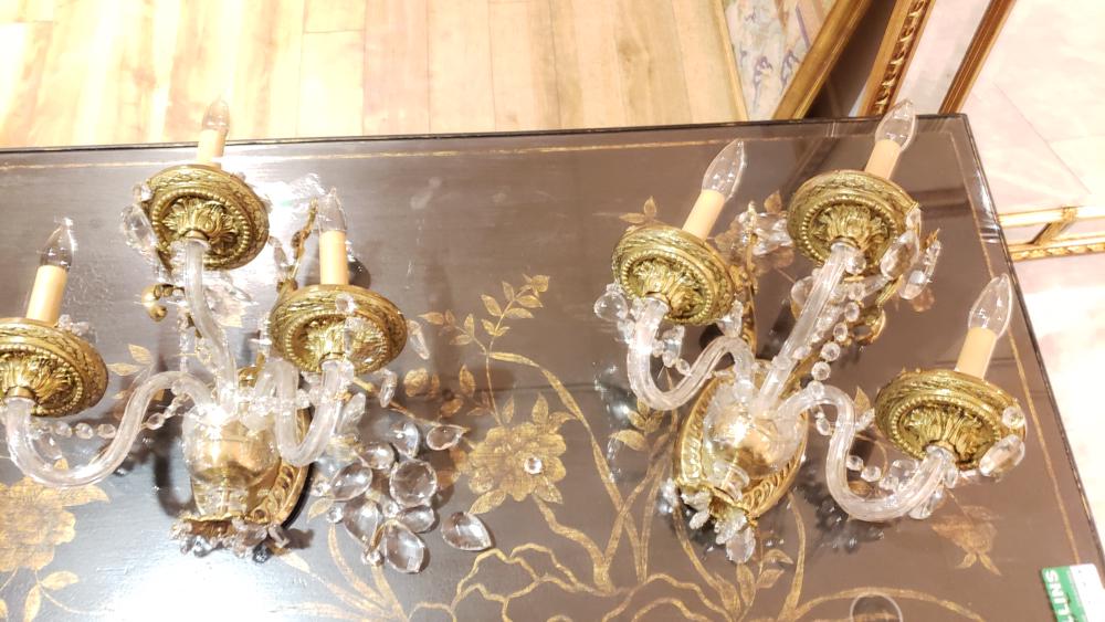2 brass crystal sconces (1 of 1)