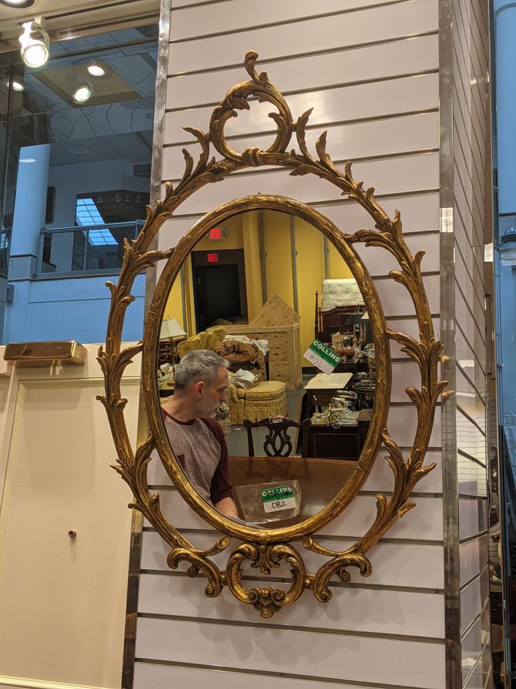 Composition Italian style gilt mirror, 50x33" (1 of 1)