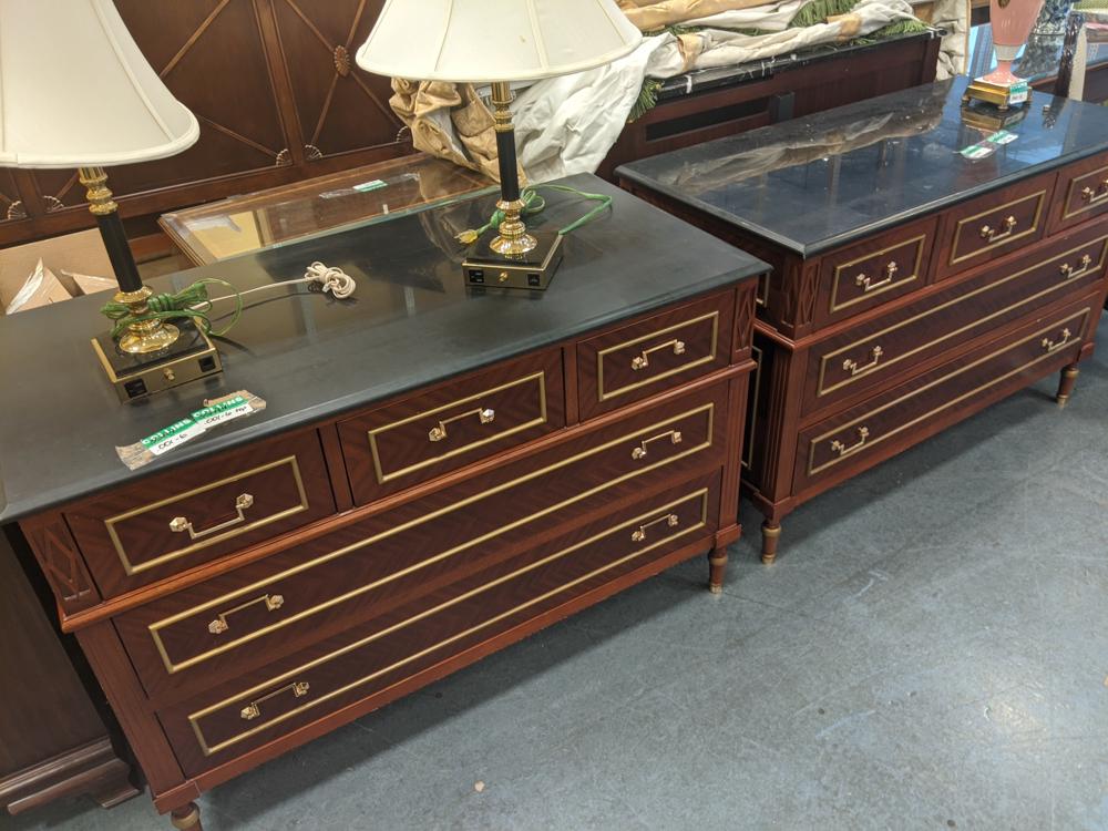 Pair Black Top Chest and Cabinet (1 of 1)