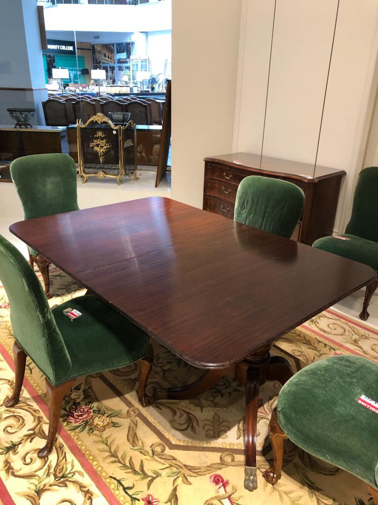 Late 19th cent Regency style dining table, solid (1 of 1)