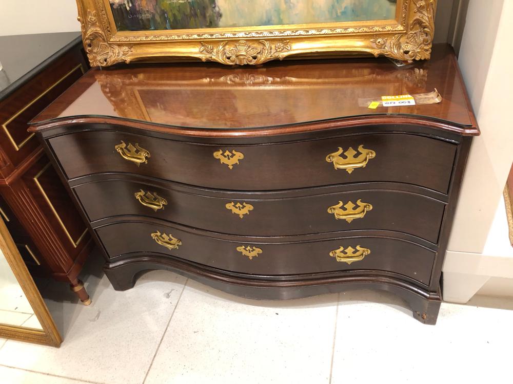 French style three drawer chest with brass mounts, (1 of 1)