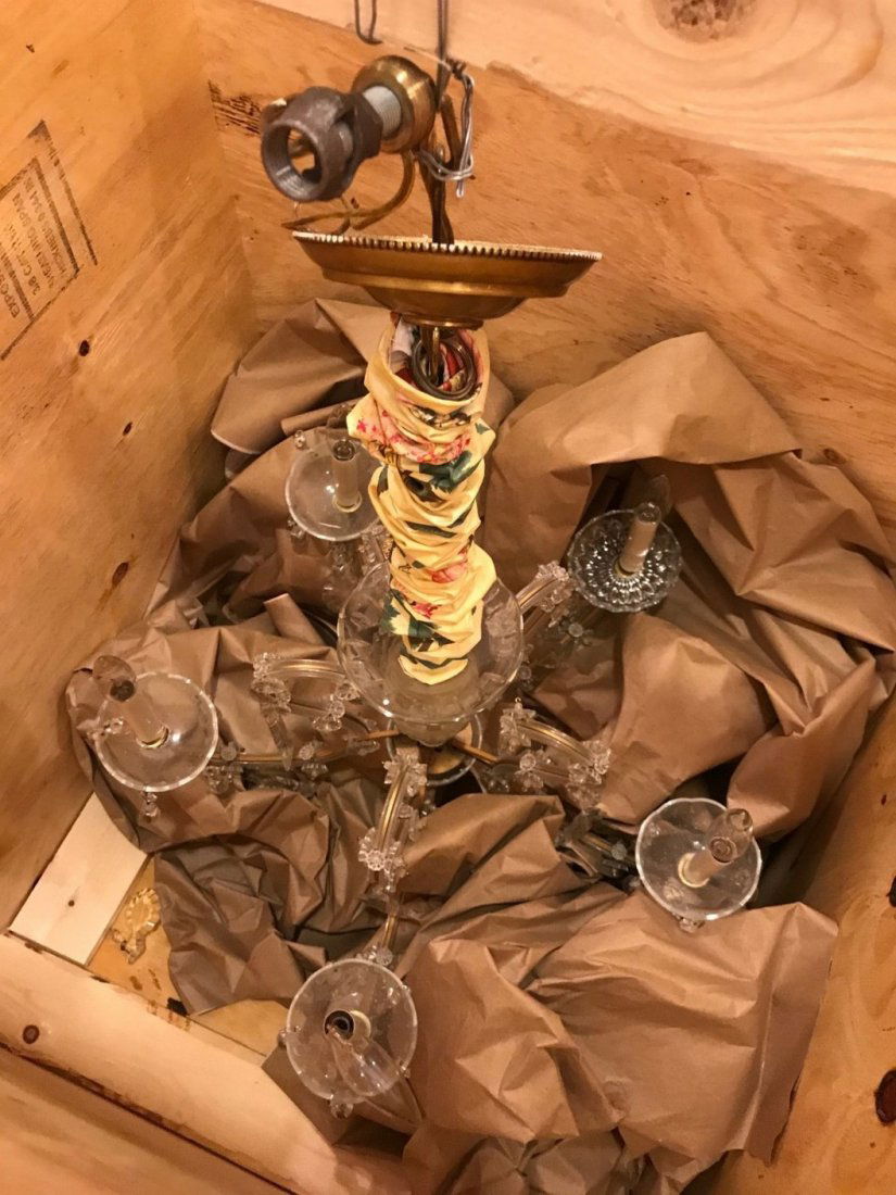 Crystal chandelier, 5 arms H32, D20. (1 of 4)