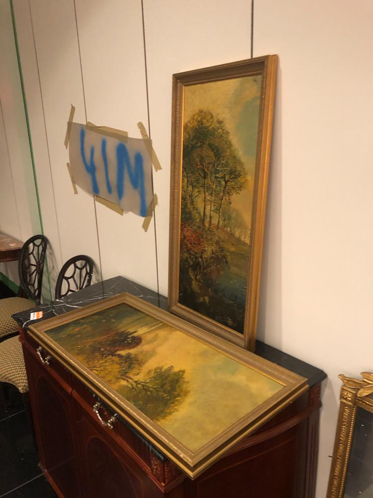 Pair of oil on canvas, trees. (1 of 1)