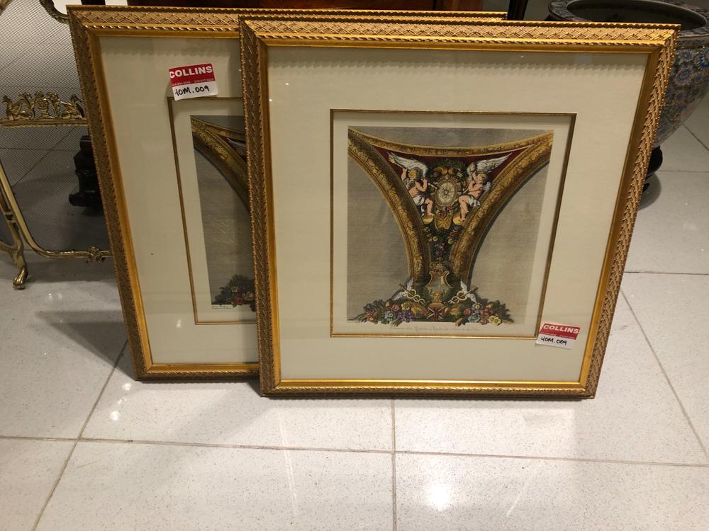 Pair of classical prints in frames. (1 of 1)