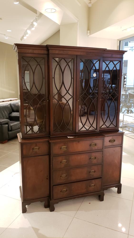 Breakfront with glass cabinet (1 of 1)