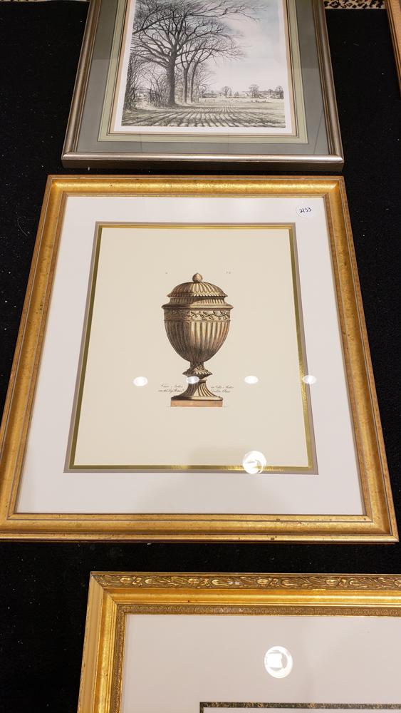 Gilt framed print of an urn (1 of 1)