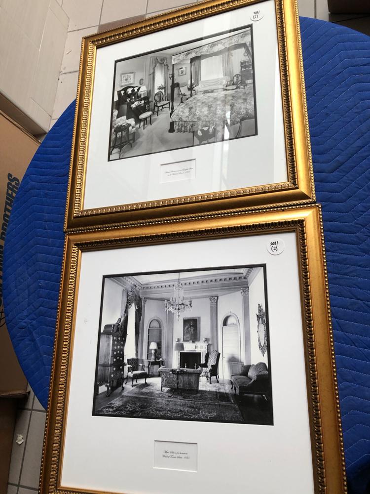 Lot of 2 interiors; main salon, master bedroom, in gold (1 of 1)