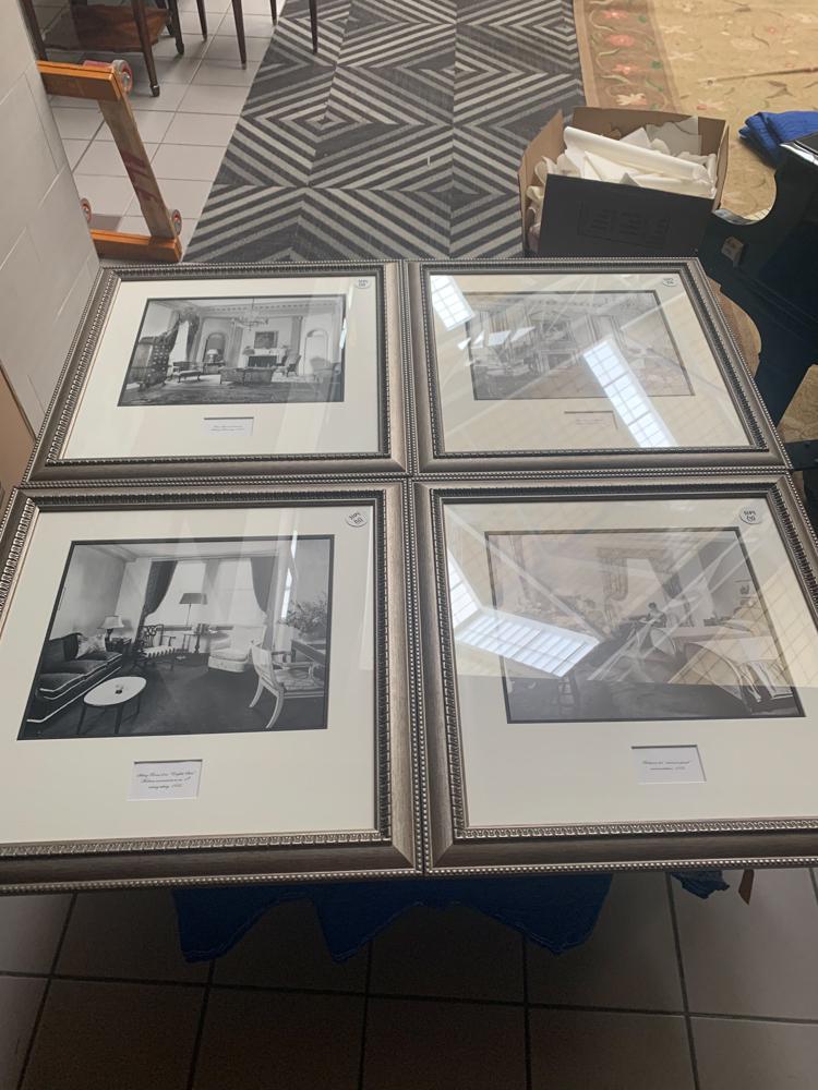 Lot of 4 photographs of interiors; English suite (1 of 1)