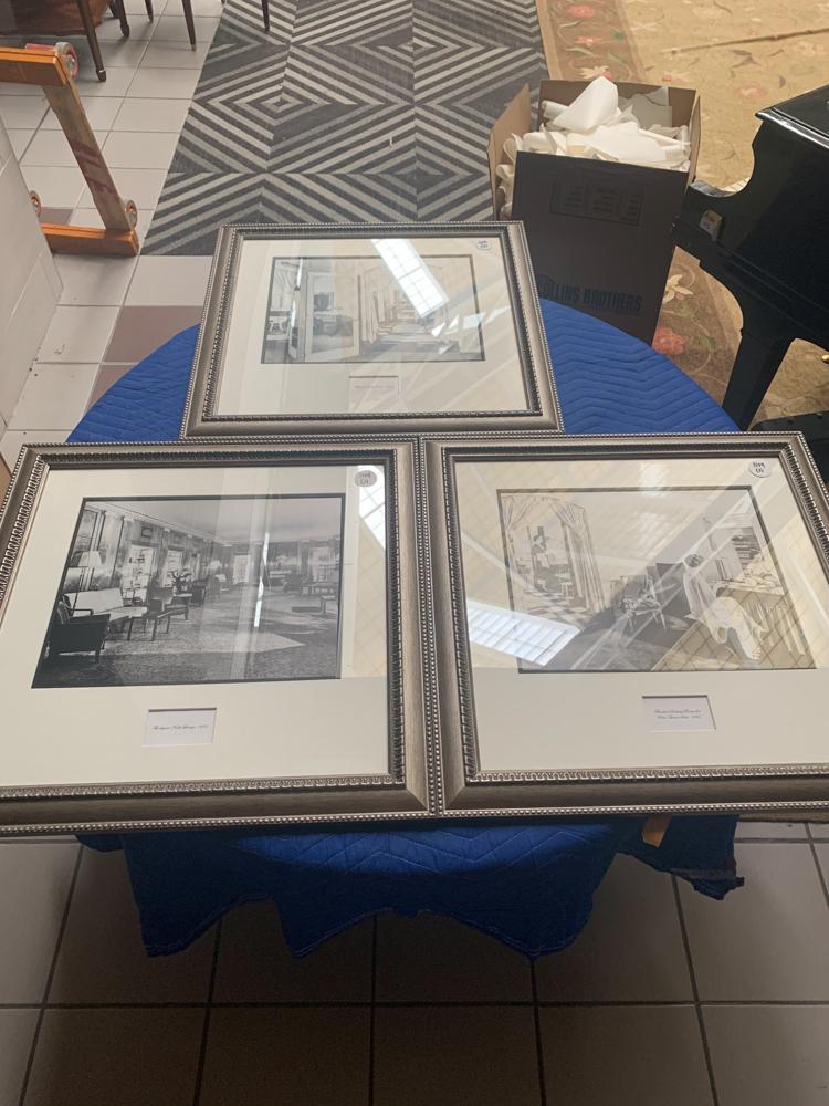 Lot of 3 photographs of interiors; North lounge, (1 of 1)