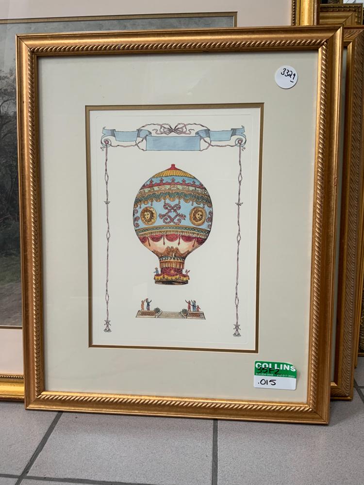 Large framed print of hot air balloon (1 of 1)