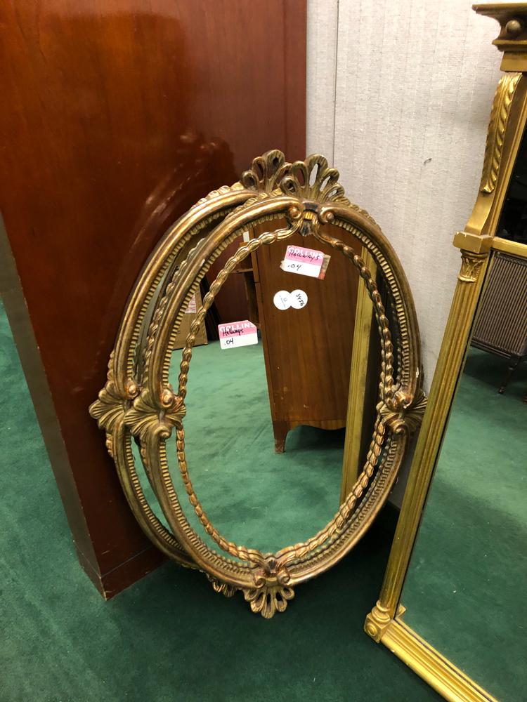 Lot of 4 oval French style mirrors (1 of 1)