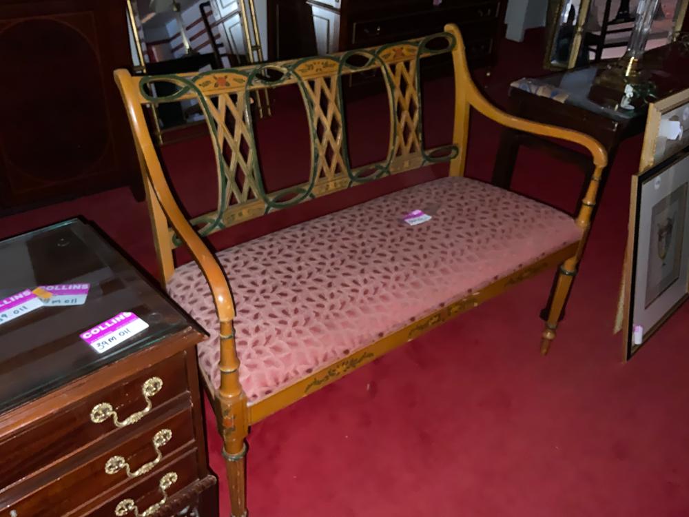 Adam style painted side bench (1 of 1)