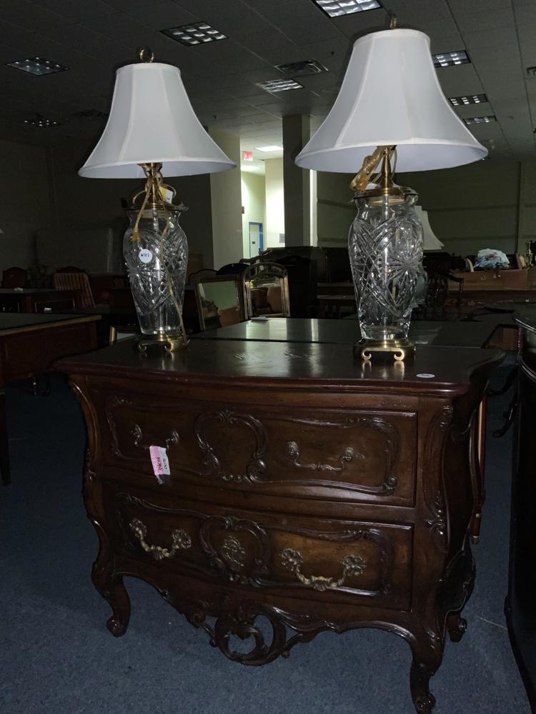 Continental style two drawer bureau together with two (1 of 1)