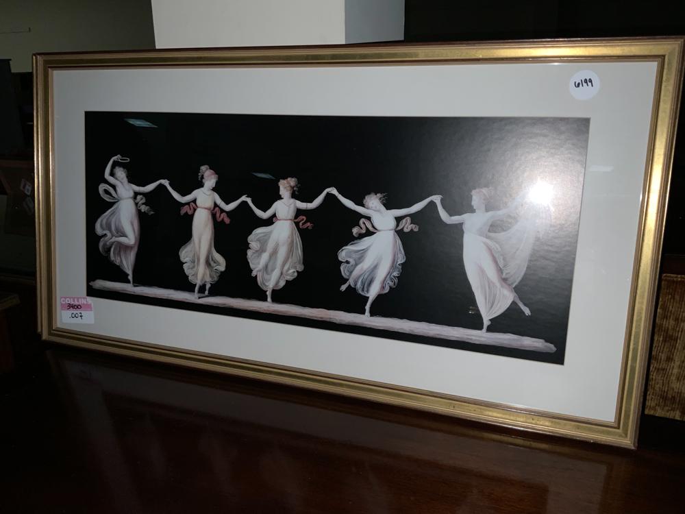 Lot of 2 framed prints dancing Muses (1 of 1)