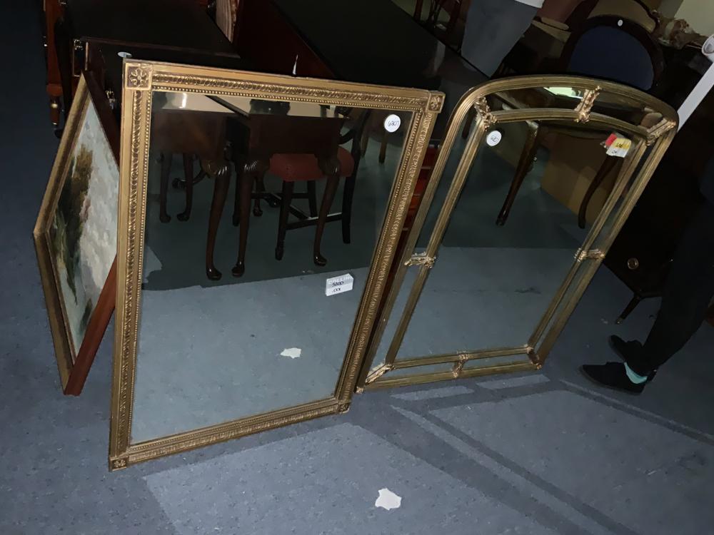 Lot of 3 gilt mirrors (1 of 1)