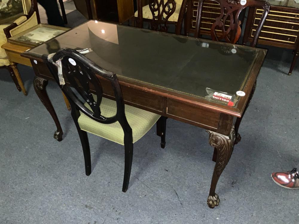 Chippendale style table desk (1 of 1)