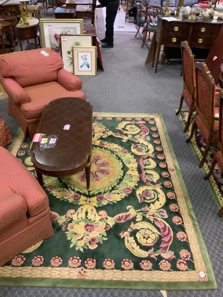 Wool area rug green, 6x9 (1 of 1)