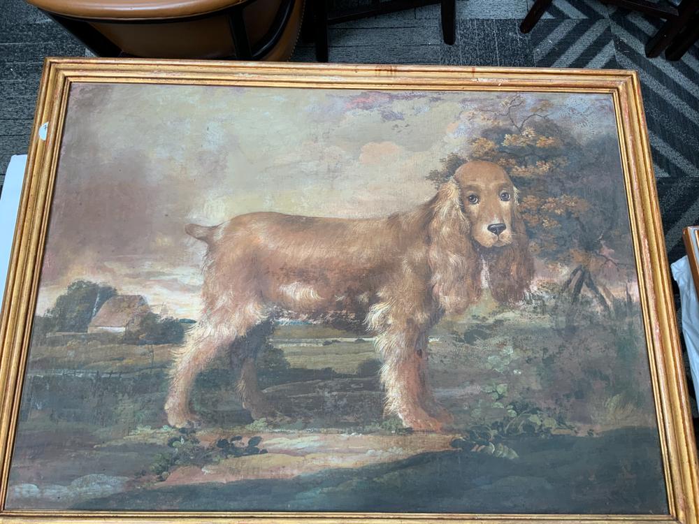 Oil on canvas portrait of a Cocker Spaniel with a (1 of 1)