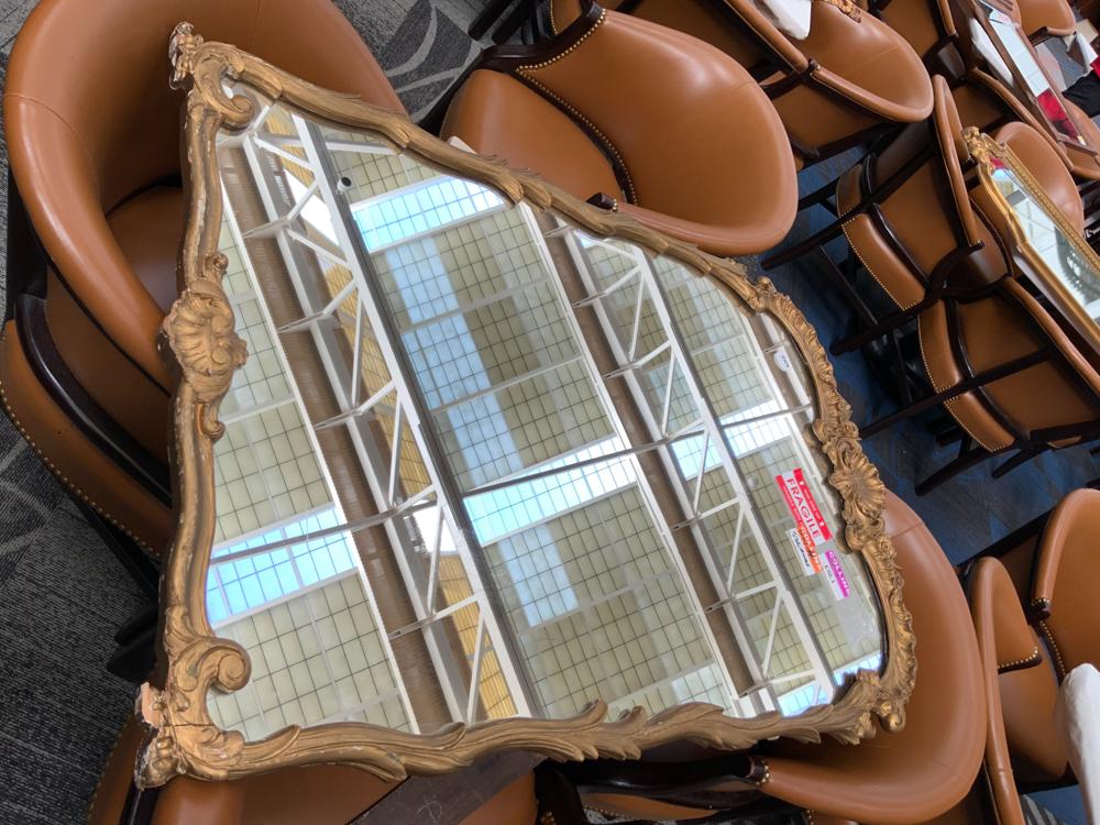 Lot of 2 elaborate baroque style gilt framed mirrors (1 of 1)