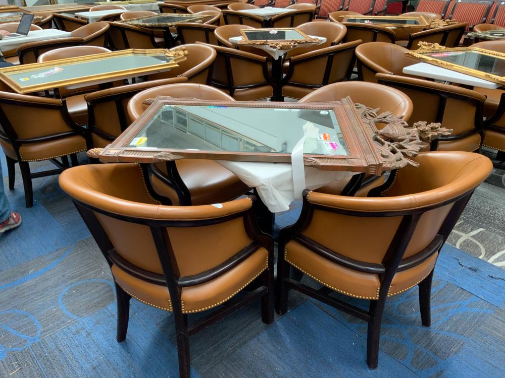 Lot of 4 leather bar chairs (1 of 1)