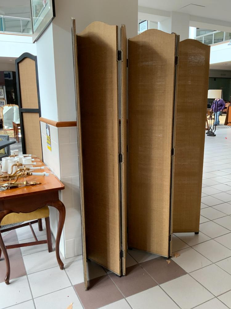 Lot of 2 fabric and black folding screens (1 of 1)