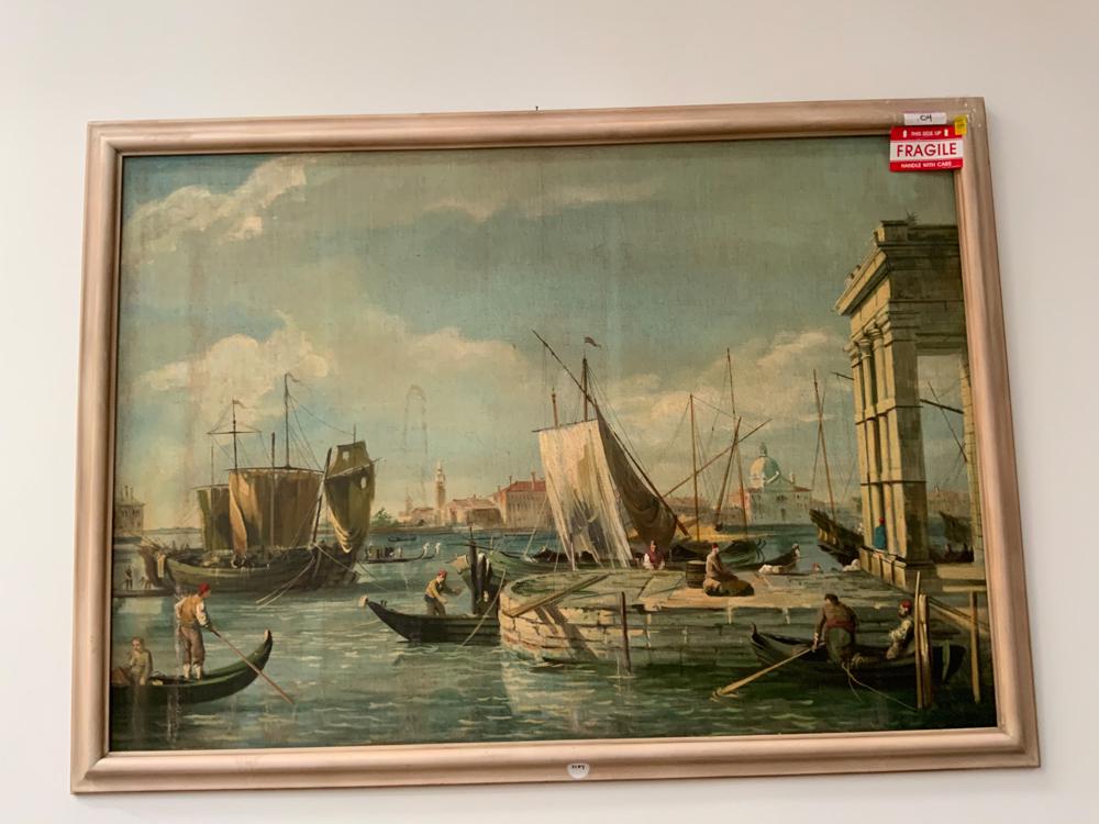 Oil on canvas Venetian canal scene, 60x42 (1 of 1)
