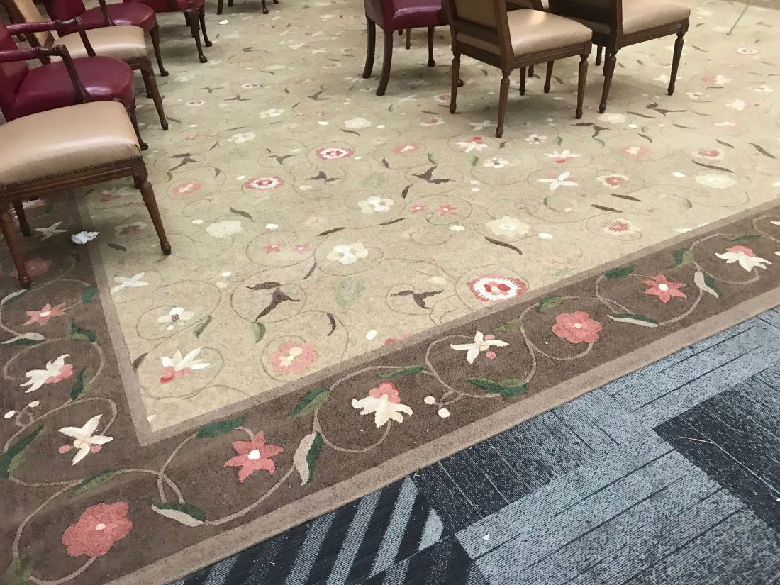 Palatial size Aubusson wool carpet (1 of 1)