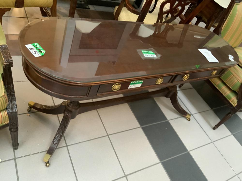 Duncan Phyfe Style Mahogany Foyer Table (1 of 1)