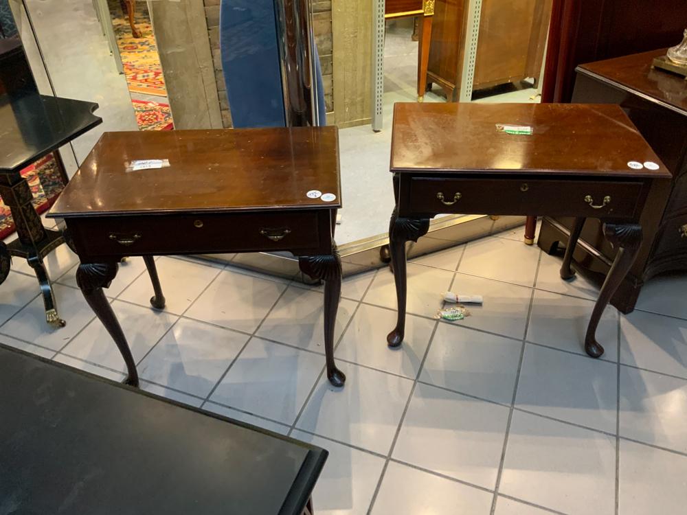 Pair of Queen Anne Style Lamp Tables (1 of 1)