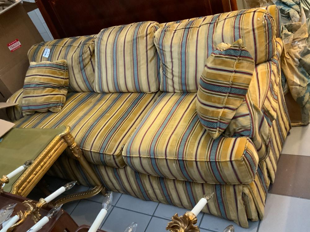 Pearson Custom Sofa with Striped Upholstery (1 of 1)