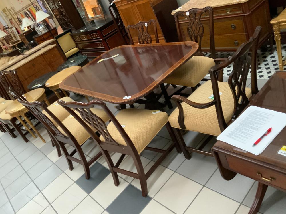 Set of 6 Custom Chippendale Style Dining Chairs (1 of 1)