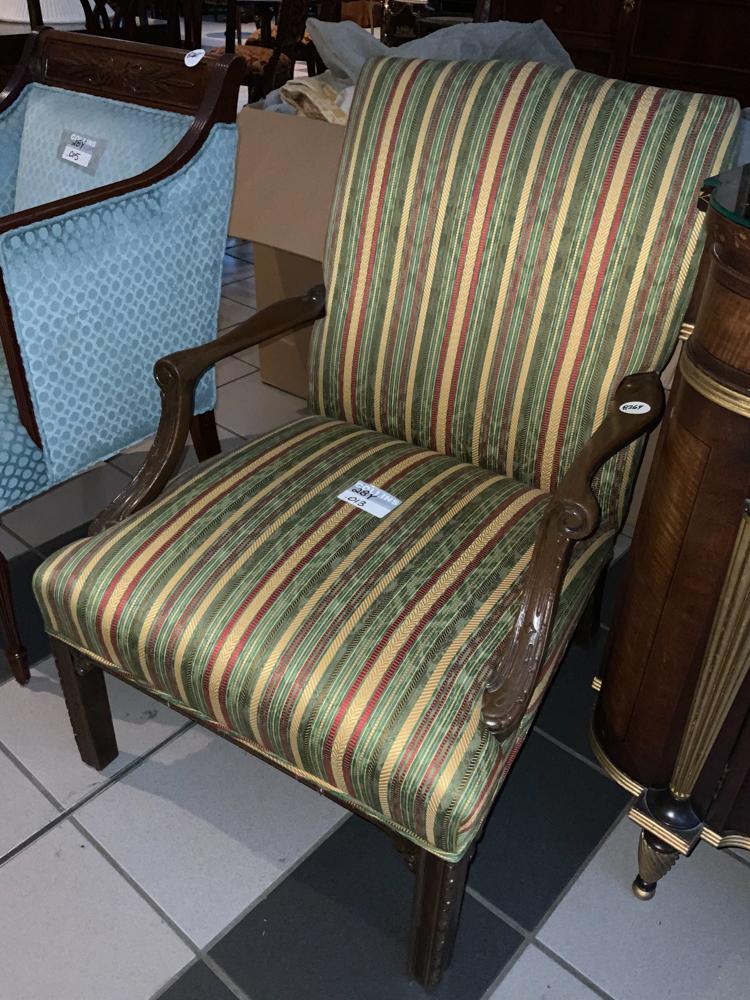 Chippendale Style Custom Upholstered Chair (1 of 1)