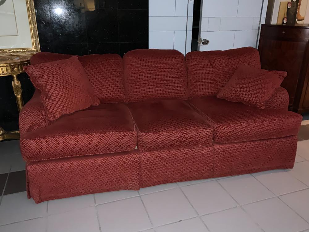 Pearson Custom Burgundy Upholstered Sofa (1 of 1)