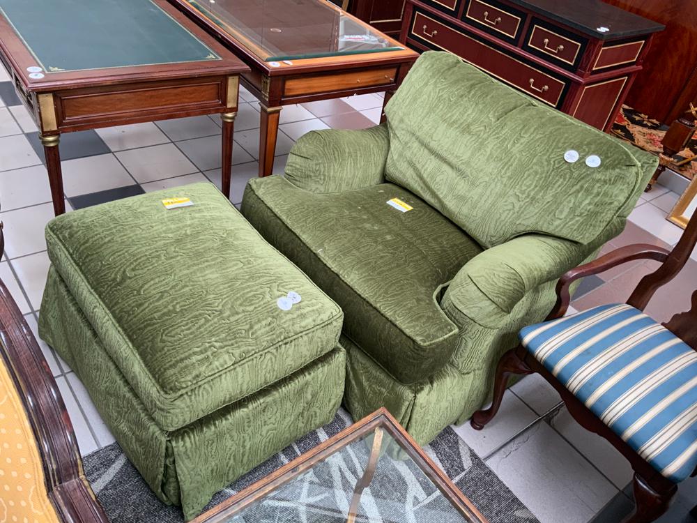 Pearson Custom Armchair with Ottoman (1 of 1)