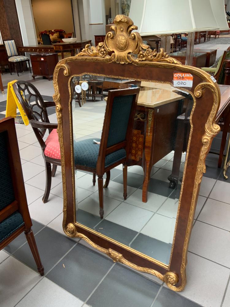 George III Style Burlwood and Gold Mirror (1 of 1)