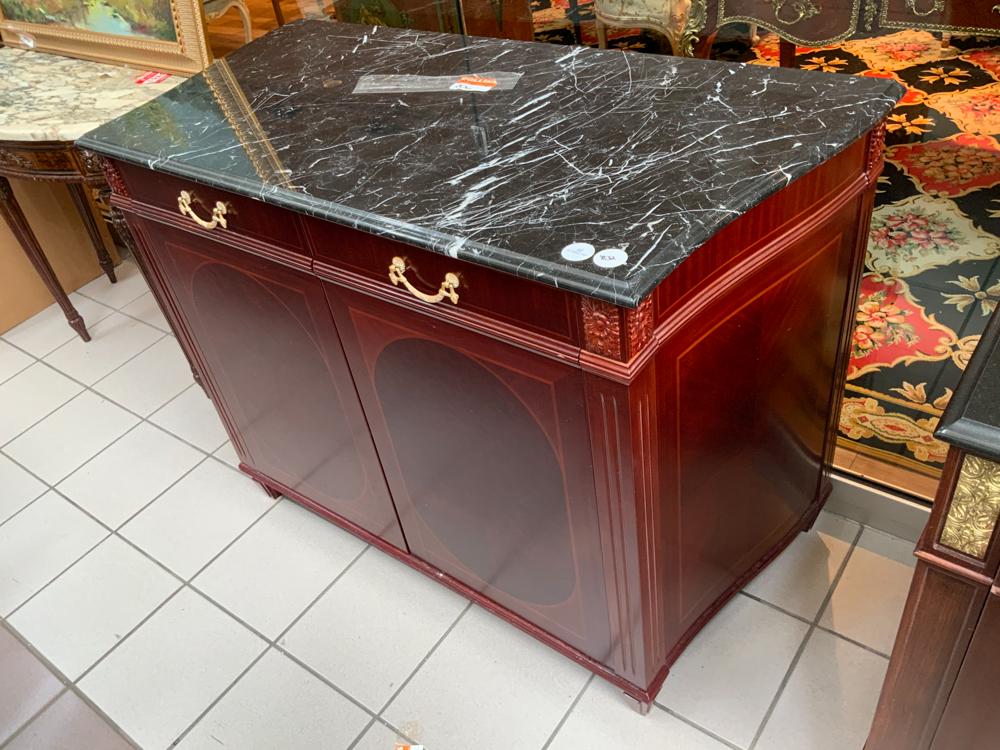 Regency Style Mahogany Marble Top Cabinet (1 of 1)