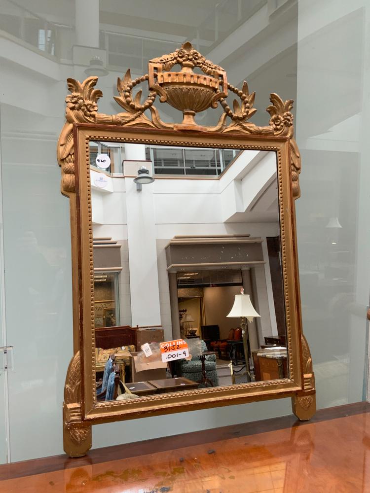Antique Continental Gilt Mirror (1 of 1)