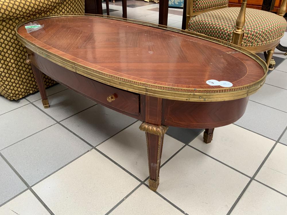 French Regency Style Oval Top Cocktail Table (1 of 1)