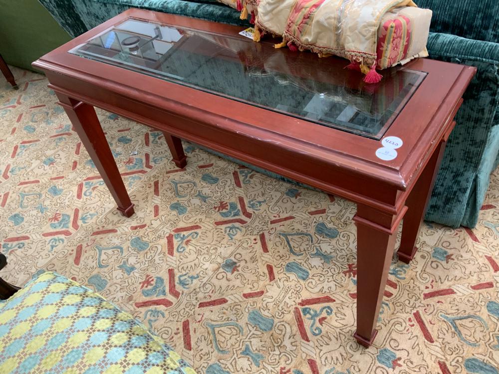 Regency Style Mahogany Glass Top Hall Table (1 of 1)