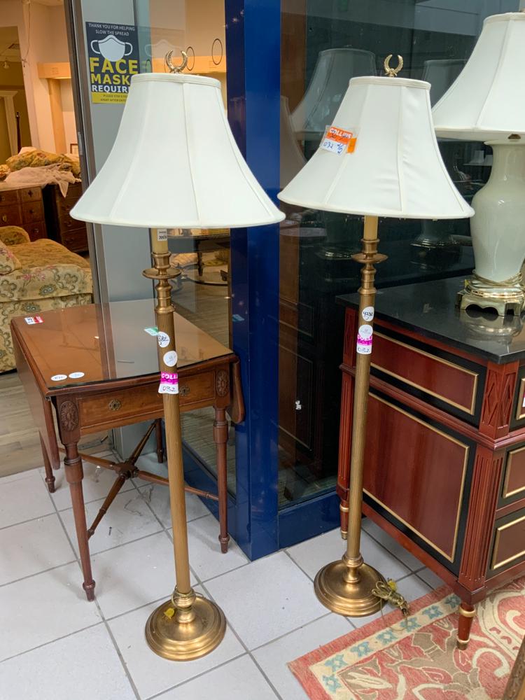Pair of Brass Floor Lamps (1 of 1)