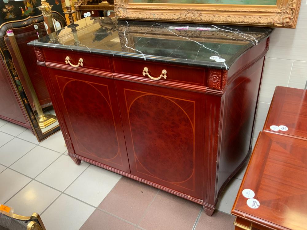 Pair of Regency Style Marble Top Cabinets (1 of 1)