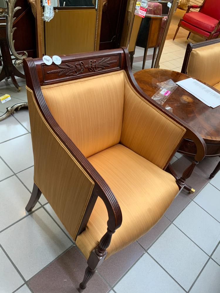 Sheraton Style Upholstered Armchair (1 of 1)