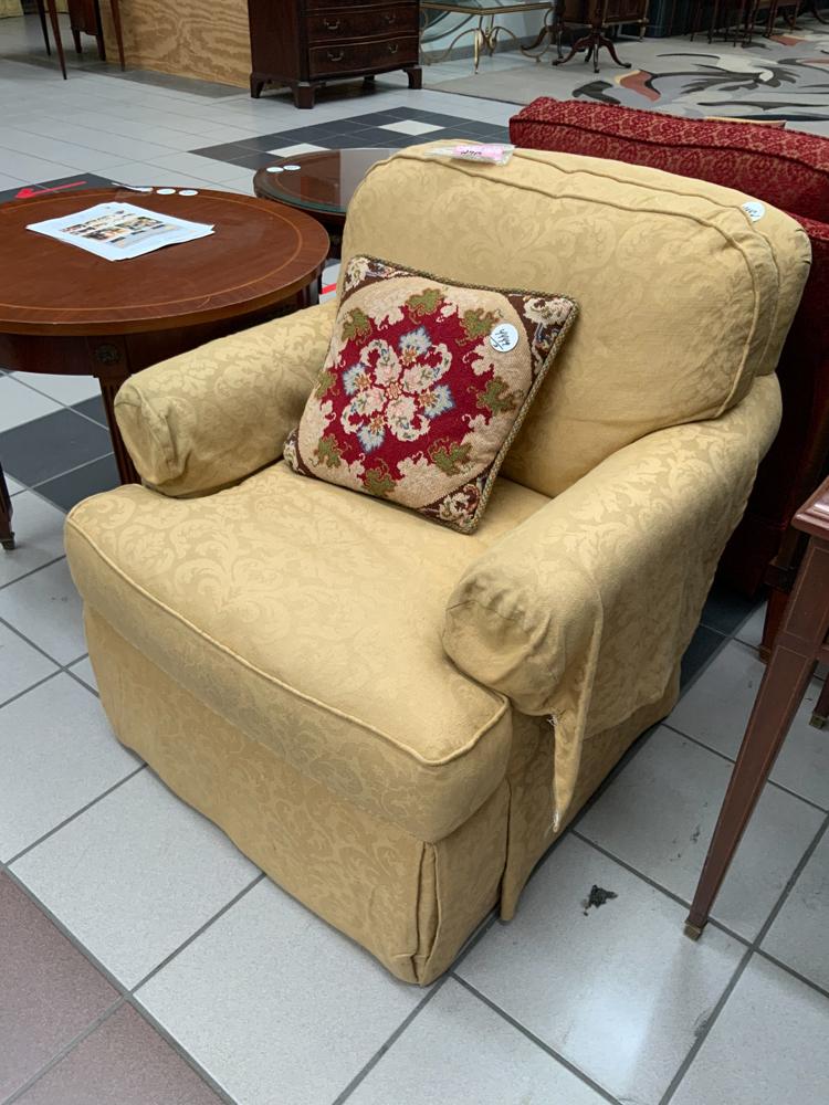 Yellow Upholstered Easy Chair (1 of 1)
