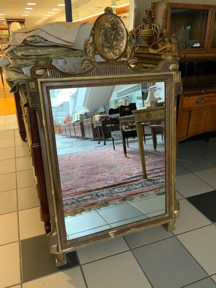 Antique Continental giltwood Mirror (1 of 1)